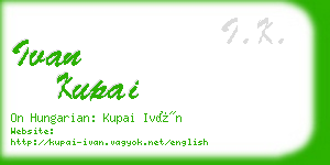 ivan kupai business card